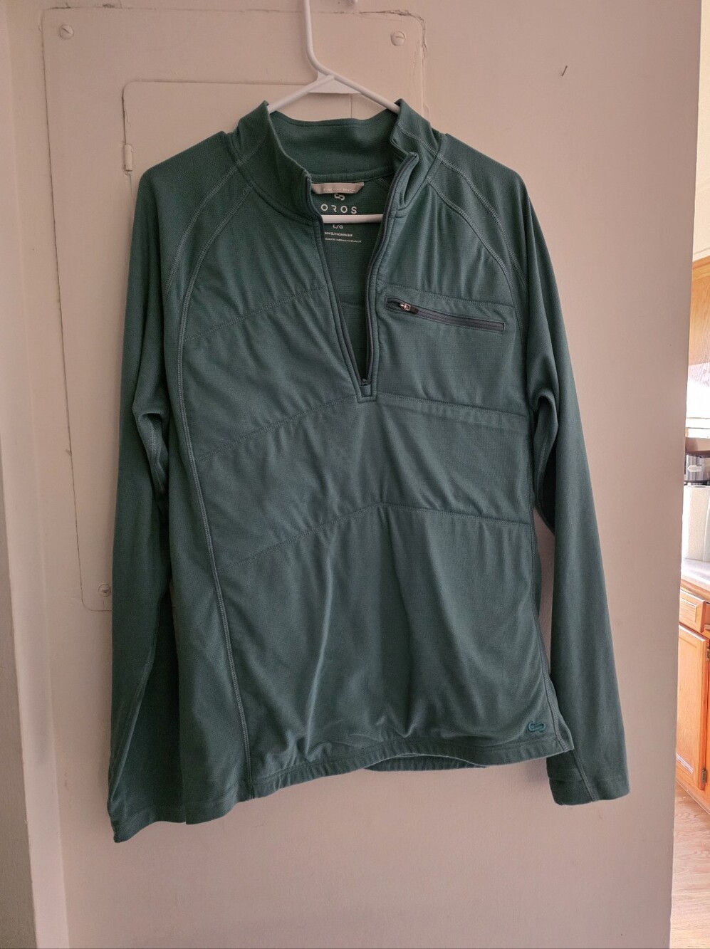 Oros Men's Dark Green Quarter-Zip Performance Pullover